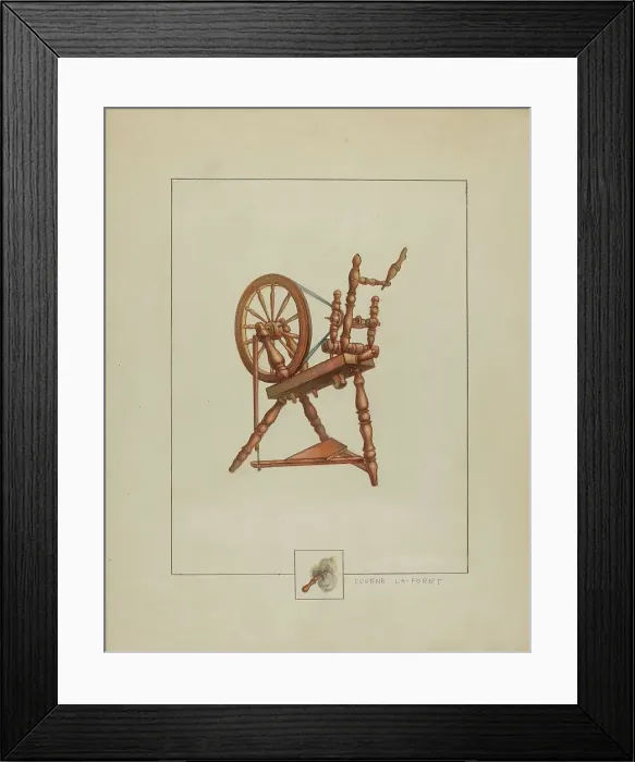 Framed Print : Spinning Wheel, 1935 / 1942. Creator: Eugene La Foret Framed Print : Spinning Wheel, 1935 / 1942. Creator: Eugene La Foret