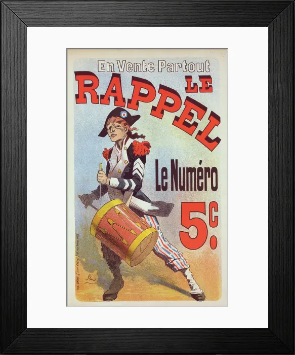 Framed Print : Affiche pour le journal Le Rappel'. c1900. Creator: Jules Cheret. Affiche pour le journal Le Rappel'. c1900. Creator: Jules Cheret Framed Print : Affiche pour le journal Le Rappel'. c1900. Creator: Jules Cheret. Affiche pour le journal Le Rappel'. c1900. Creator: Jules Cheret