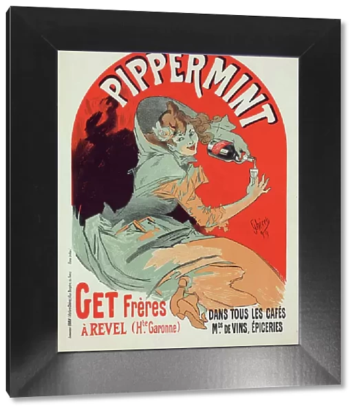 Affiche belge pour le 'Pippermint'. c1900. Creator: Jules Cheret. Affiche belge pour le 'Pippermint'. c1900. Creator: Jules Cheret