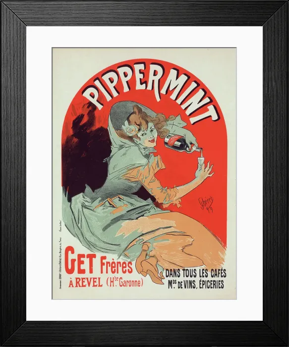 Framed Print : Affiche belge pour le Pippermint'. c1900. Creator: Jules Cheret. Affiche belge pour le Pippermint'. c1900. Creator: Jules Cheret Framed Print : Affiche belge pour le Pippermint'. c1900. Creator: Jules Cheret. Affiche belge pour le Pippermint'. c1900. Creator: Jules Cheret