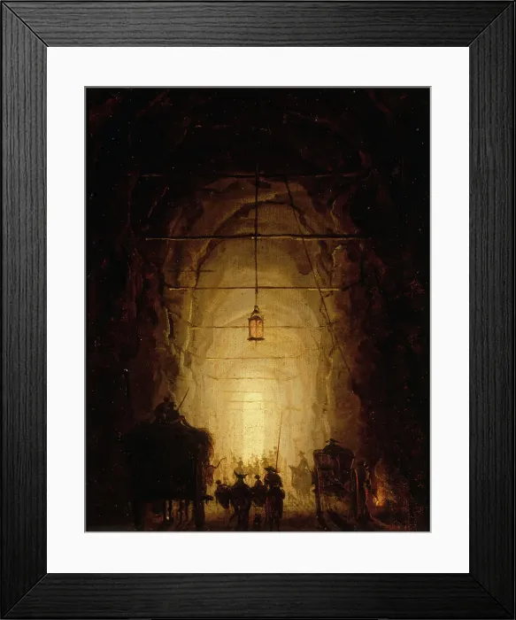 Framed Print : Posillipo Cave, between 1760 and 1761. Creators: Hubert Robert, Francois-Marius Granet Framed Print : Posillipo Cave, between 1760 and 1761. Creators: Hubert Robert, Francois-Marius Granet