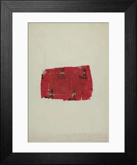 Framed Print : Textile - Piece of Old Quilted Cloth, c. 1939. Creator: Lucille Lacoursiere