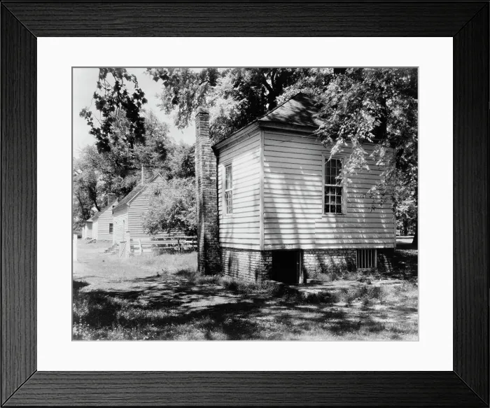 Framed Print : Residence, cabin, on James River, Tuckahoe Plantation, Goochland County... between c1905 and c1933. Creator: Frances Benjamin Johnston Framed Print : Residence, cabin, on James River, Tuckahoe Plantation, Goochland County... between c1905 and c1933. Creator: Frances Benjamin Johnston
