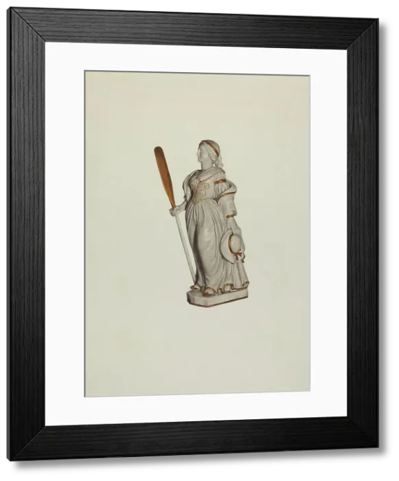Framed Print : Figurehead, c. 1939. Creator: Lucille Lacoursiere Framed Print : Figurehead, c. 1939. Creator: Lucille Lacoursiere