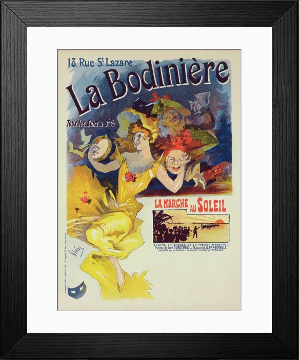 Framed Print : Affiche pour La Bodinière'. c1900. Creator: Jules Cheret. Affiche pour La Bodinière'. c1900. Creator: Jules Cheret Framed Print : Affiche pour La Bodinière'. c1900. Creator: Jules Cheret. Affiche pour La Bodinière'. c1900. Creator: Jules Cheret