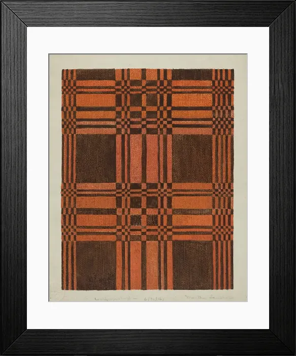 Framed Print : Woven Coverlet, 1935 / 1942. Creator: Martha L. Lanscher Framed Print : Woven Coverlet, 1935 / 1942. Creator: Martha L. Lanscher
