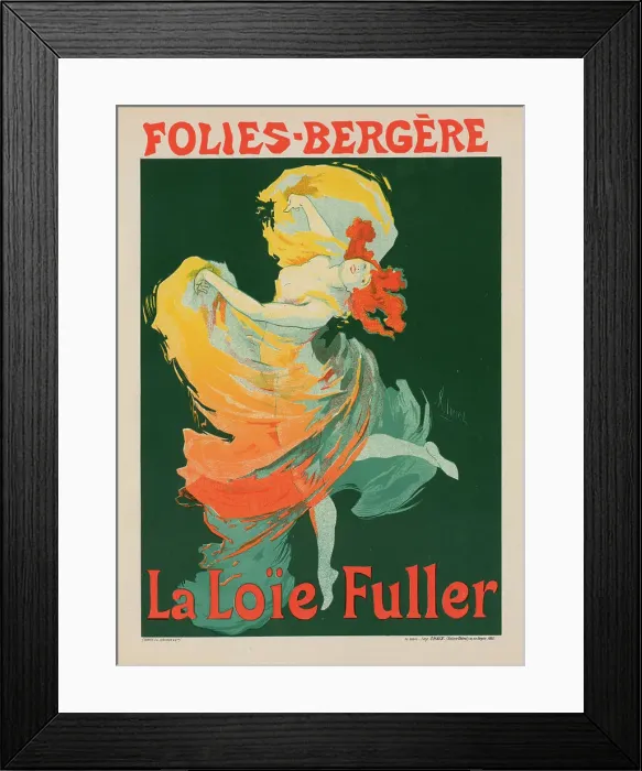 Framed Print : Affiche pour les Folies-Bergère, la Loïe Fuller'. c1897. Creator: Jules Cheret. Affiche pour les Folies-Bergère, la Loïe Fuller'. c1897. Creator: Jules Cheret Framed Print : Affiche pour les Folies-Bergère, la Loïe Fuller'. c1897. Creator: Jules Cheret. Affiche pour les Folies-Bergère, la Loïe Fuller'. c1897. Creator: Jules Cheret