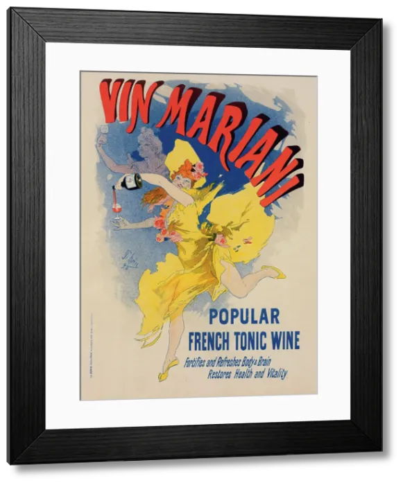Framed Print : Affiche pour le Vin Mariani'. c1897. Creator: Jules Cheret. Affiche pour le Vin Mariani'. c1897. Creator: Jules Cheret Framed Print : Affiche pour le Vin Mariani'. c1897. Creator: Jules Cheret. Affiche pour le Vin Mariani'. c1897. Creator: Jules Cheret