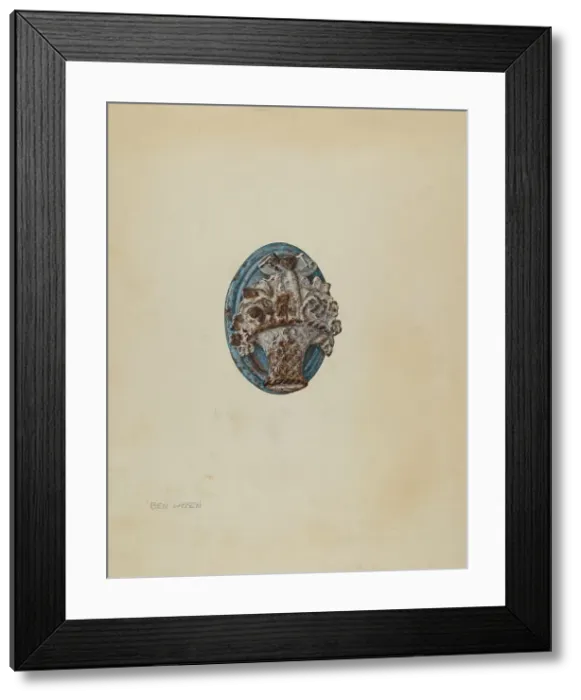 Framed Print : Door Knocker, c. 1939. Creator: Ben Lassen Framed Print : Door Knocker, c. 1939. Creator: Ben Lassen