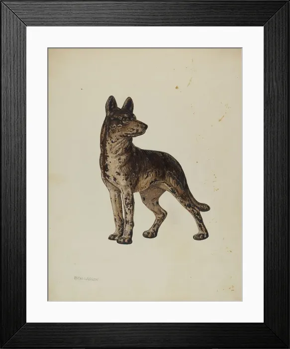Framed Print : Door Stop, c. 1940. Creator: Ben Lassen Framed Print : Door Stop, c. 1940. Creator: Ben Lassen