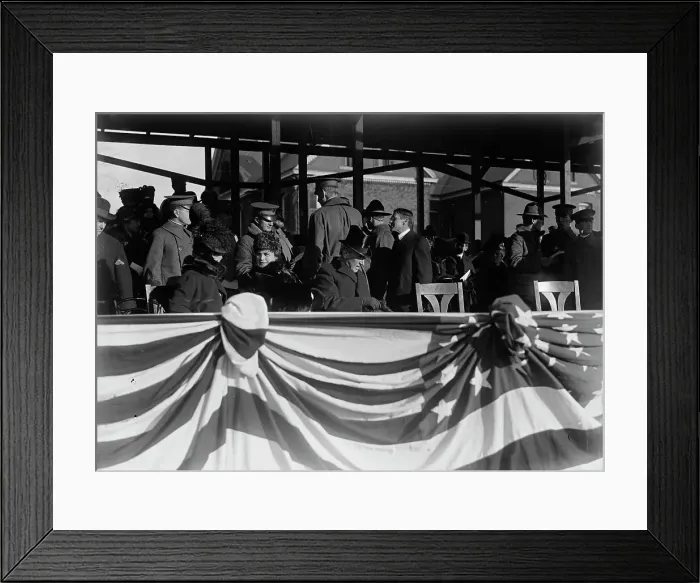 Framed Print : Woodrow Wilson, Fort Myer Officers Training School, 1917. Creator: Harris & Ewing. Woodrow Wilson, Fort Myer Officers Training School, 1917. Creator: Harris & Ewing Framed Print : Woodrow Wilson, Fort Myer Officers Training School, 1917. Creator: Harris & Ewing. Woodrow Wilson, Fort Myer Officers Training School, 1917. Creator: Harris & Ewing