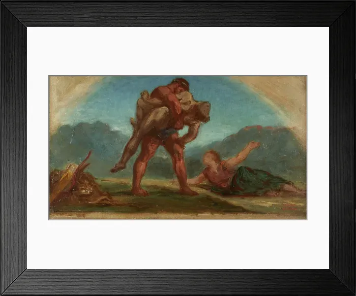 Framed Print : Esquisse pour le salon de la Paix de l'Hôtel de Ville de Paris : Hercule étouffant... c.1852-1854. Creator: Pierre Andrieu Framed Print : Esquisse pour le salon de la Paix de l'Hôtel de Ville de Paris : Hercule étouffant... c.1852-1854. Creator: Pierre Andrieu