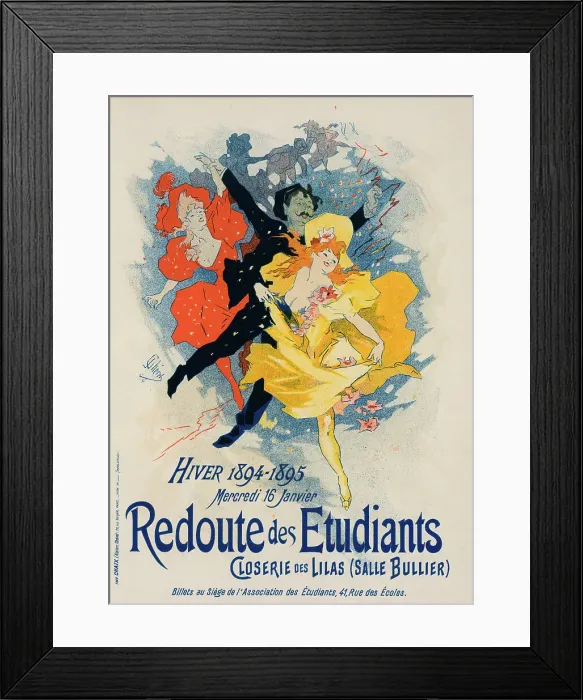 Framed Print : Affiche pour la Redoute des Étudiants'. Closerie des lilas (Salle Bullier). c1897. Creator: Jules Cheret. Affiche pour la Redoute des Étudiants'. Closerie des lilas (Salle Bullier). c1897. Creator: Jules Cheret Framed Print : Affiche pour la Redoute des Étudiants'. Closerie des lilas (Salle Bullier). c1897. Creator: Jules Cheret. Affiche pour la Redoute des Étudiants'. Closerie des lilas (Salle Bullier). c1897. Creator: Jules Cheret