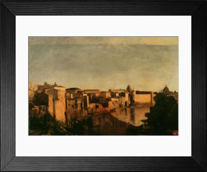 Framed Print : Le Tibre à Rome, between 1856 and 1862. Creator: Jean-Baptiste Carpeaux Framed Print : Le Tibre à Rome, between 1856 and 1862. Creator: Jean-Baptiste Carpeaux