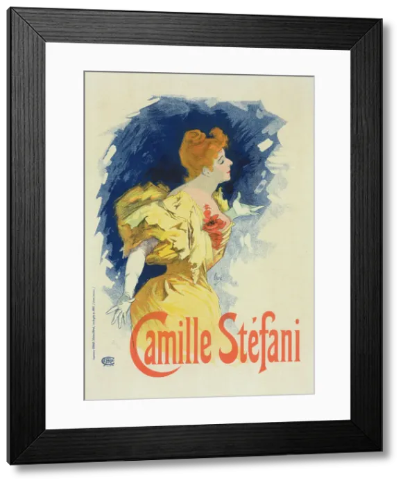 Framed Print : Affiche pour Mlle Camille Stéfani'. c1897. Creator: Jules Cheret. Affiche pour Mlle Camille Stéfani'. c1897. Creator: Jules Cheret Framed Print : Affiche pour Mlle Camille Stéfani'. c1897. Creator: Jules Cheret. Affiche pour Mlle Camille Stéfani'. c1897. Creator: Jules Cheret