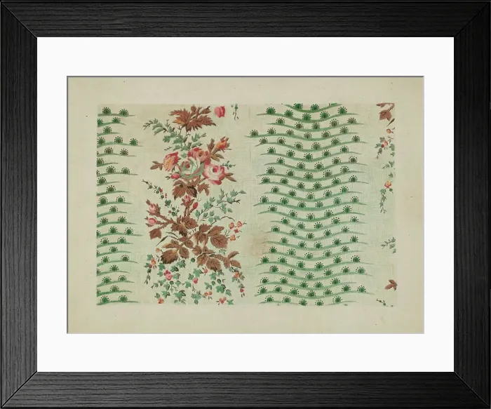 Framed Print : Printed Textile, c. 1938. Creator: Ralph M. Lewis Framed Print : Printed Textile, c. 1938. Creator: Ralph M. Lewis