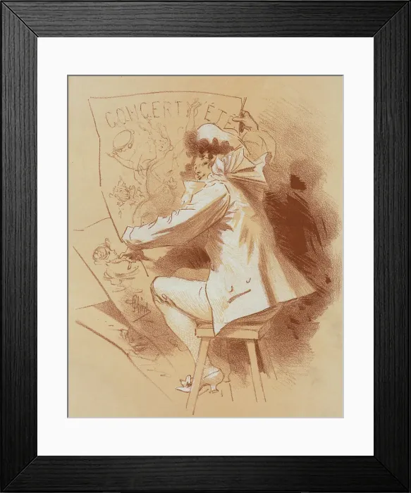 Framed Print : Dessin original pour la couverture des Maîtres de l'Affiche. c1896. Creator: Jules Cheret Framed Print : Dessin original pour la couverture des Maîtres de l'Affiche. c1896. Creator: Jules Cheret