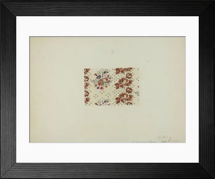 Framed Print : Printed Textile, c. 1938. Creator: Ralph M. Lewis Framed Print : Printed Textile, c. 1938. Creator: Ralph M. Lewis