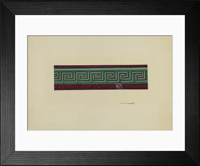Framed Print : Wallpaper Border, c. 1940. Creator: Sidney Liswood Framed Print : Wallpaper Border, c. 1940. Creator: Sidney Liswood