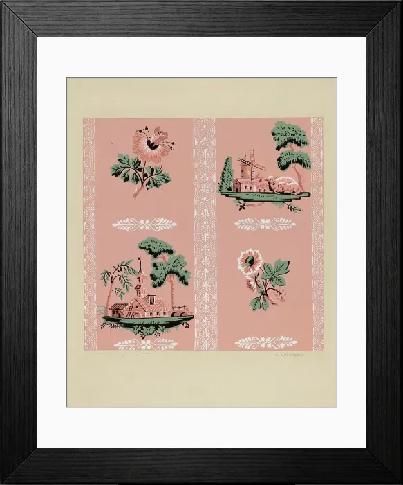 Framed Print : Wallpaper, 1935 / 1942. Creator: Sidney Liswood Framed Print : Wallpaper, 1935 / 1942. Creator: Sidney Liswood