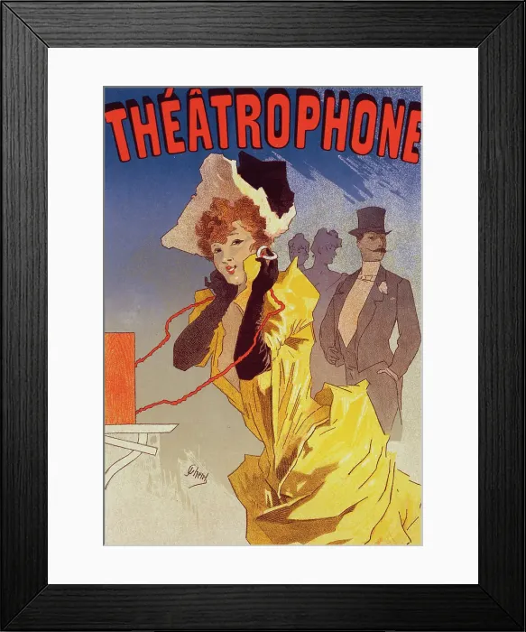 Framed Print : Affiche pour la Compagnie de Théâtrophone'. c1896. Creator: Jules Cheret. Affiche pour la Compagnie de Théâtrophone'. c1896. Creator: Jules Cheret Framed Print : Affiche pour la Compagnie de Théâtrophone'. c1896. Creator: Jules Cheret. Affiche pour la Compagnie de Théâtrophone'. c1896. Creator: Jules Cheret