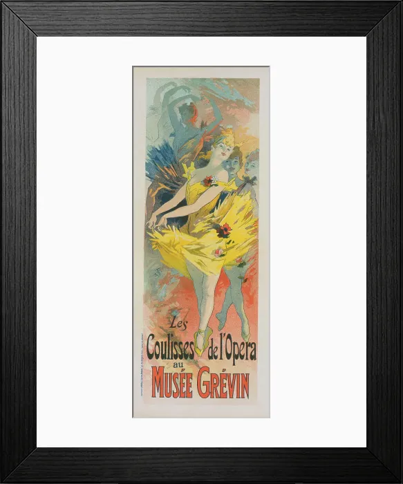 Framed Print : Affiche pour le Musée Grévin, les Coulisses de l'Opéra'. c1896. Creator: Jules Cheret. Affiche pour le Musée Grévin, les Coulisses de l'Opéra'. c1896. Creator: Jules Cheret Framed Print : Affiche pour le Musée Grévin, les Coulisses de l'Opéra'. c1896. Creator: Jules Cheret. Affiche pour le Musée Grévin, les Coulisses de l'Opéra'. c1896. Creator: Jules Cheret