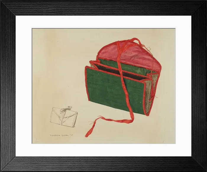 Framed Print : Handbag, 1937. Creator: Louella Long Framed Print : Handbag, 1937. Creator: Louella Long