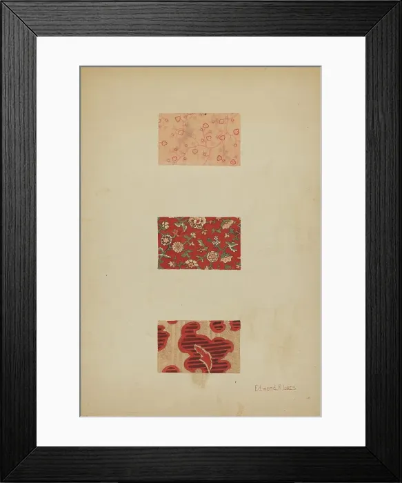 Framed Print : Textile Samples, c. 1938. Creator: Edmond Lorts Framed Print : Textile Samples, c. 1938. Creator: Edmond Lorts