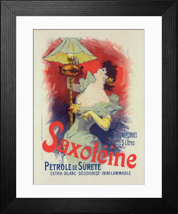 Framed Print : Affiche pour la Saxoléine, c1899. Creator: Jules Cheret. Affiche pour la Saxoléine, c1899. Creator: Jules Cheret Framed Print : Affiche pour la Saxoléine, c1899. Creator: Jules Cheret. Affiche pour la Saxoléine, c1899. Creator: Jules Cheret