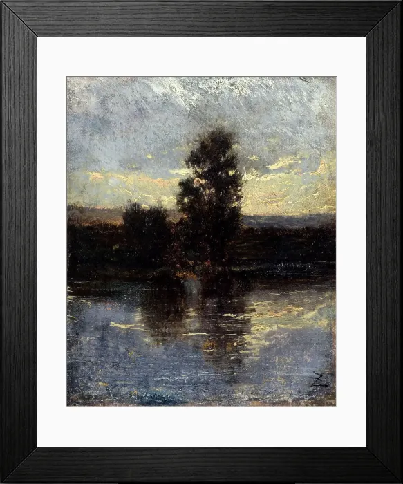 Framed Print : La Seine, between 1850 and 1860. Creator: Felix Francois Georges Philibert Ziem