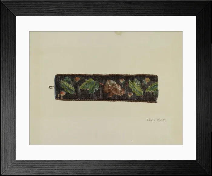 Framed Print : Needlepoint Bell Pull, c. 1941. Creator: Edmond Lorts Framed Print : Needlepoint Bell Pull, c. 1941. Creator: Edmond Lorts
