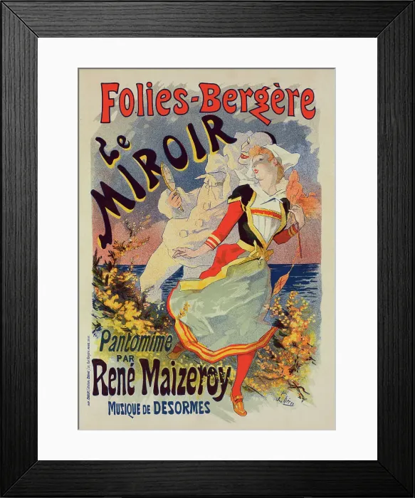 Framed Print : Affiche pour les Folies-Bergère Le Miroir, c1899. Creator: Jules Cheret. Affiche pour les Folies-Bergère Le Miroir, c1899. Creator: Jules Cheret Framed Print : Affiche pour les Folies-Bergère Le Miroir, c1899. Creator: Jules Cheret. Affiche pour les Folies-Bergère Le Miroir, c1899. Creator: Jules Cheret