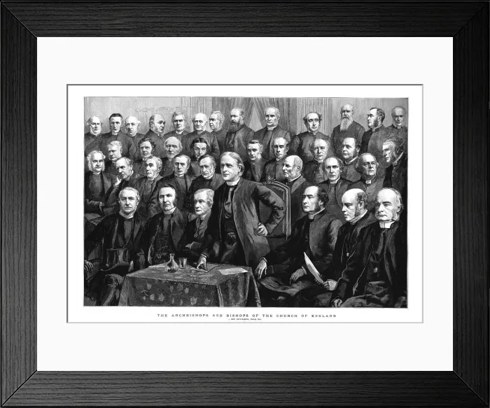Framed Print : The Archbishops and Bishops of the Church of England, 1886. Creator: Unknown Framed Print : The Archbishops and Bishops of the Church of England, 1886. Creator: Unknown