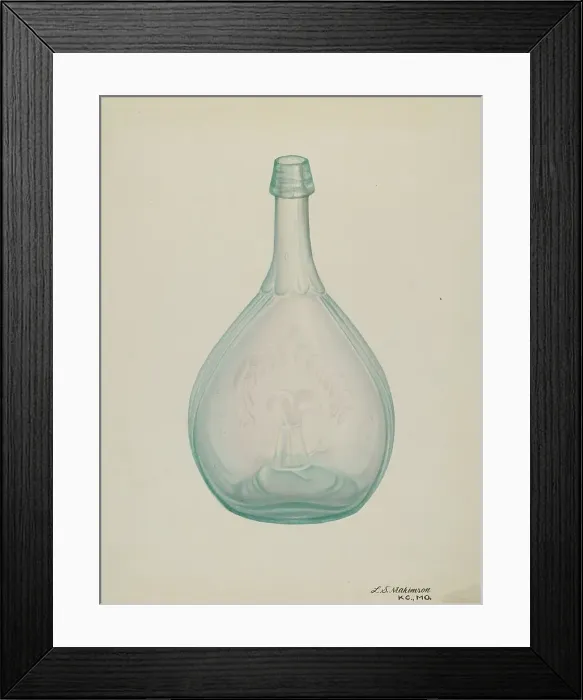 Framed Print : Bottle, c. 1940. Creator: Loraine Makimson Framed Print : Bottle, c. 1940. Creator: Loraine Makimson