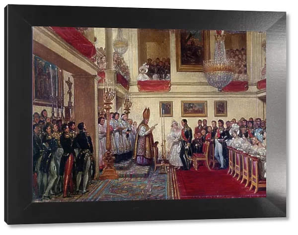 The marriage of King Leopold I with the Princess of Orleans, between 1833 and 1837. Creator: Joseph-Desire Court