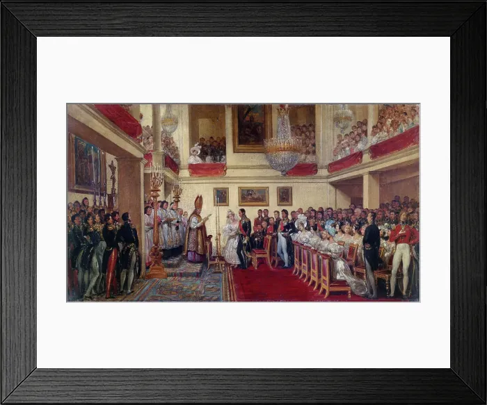 Framed Print : The marriage of King Leopold I with the Princess of Orleans, between 1833 and 1837. Creator: Joseph-Desire Court Framed Print : The marriage of King Leopold I with the Princess of Orleans, between 1833 and 1837. Creator: Joseph-Desire Court