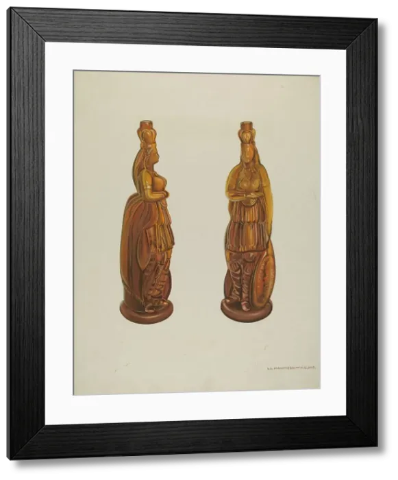 Framed Print : Indian Bottle (Medicine Bottle), 1935 / 1942. Creator: Loraine Makimson Framed Print : Indian Bottle (Medicine Bottle), 1935 / 1942. Creator: Loraine Makimson