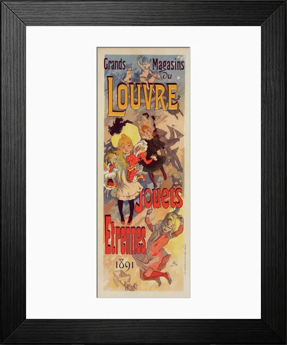 Framed Print : Affiche pour les Magasins du Louvre, c1899. Creator: Jules Cheret. Affiche pour les Magasins du Louvre, c1899. Creator: Jules Cheret Framed Print : Affiche pour les Magasins du Louvre, c1899. Creator: Jules Cheret. Affiche pour les Magasins du Louvre, c1899. Creator: Jules Cheret