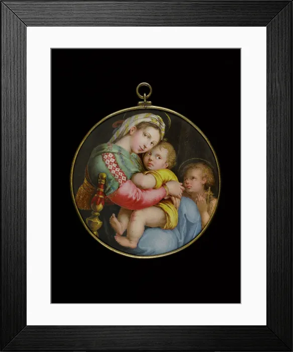 Framed Print : Madonna in the Chair, after Raphael, 1782. Creator: Nicolas Andre Courtois Framed Print : Madonna in the Chair, after Raphael, 1782. Creator: Nicolas Andre Courtois