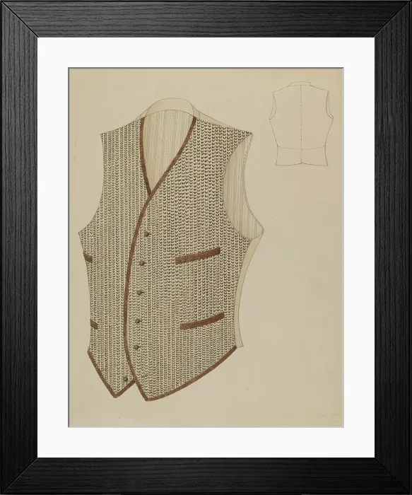 Framed Print : Vest, 1935 / 1942. Creator: Louis Maldarelli Framed Print : Vest, 1935 / 1942. Creator: Louis Maldarelli