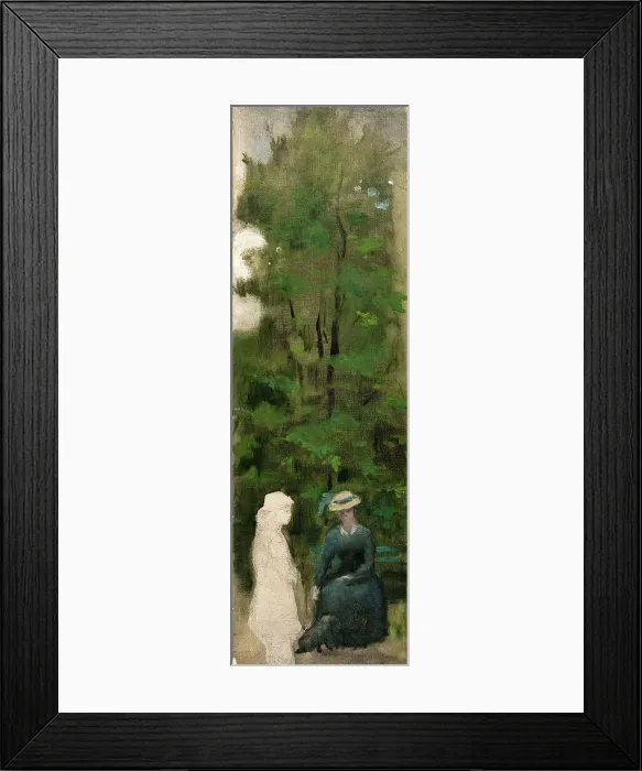 Framed Print : Two female figures (including one unfinished) at the foot of a tree. Creator: Henry Cros Framed Print : Two female figures (including one unfinished) at the foot of a tree. Creator: Henry Cros