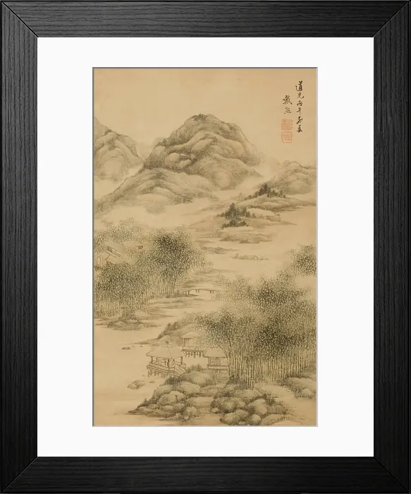 Framed Print : Countryside, 1846. Creator: Dai Xi Framed Print : Countryside, 1846. Creator: Dai Xi