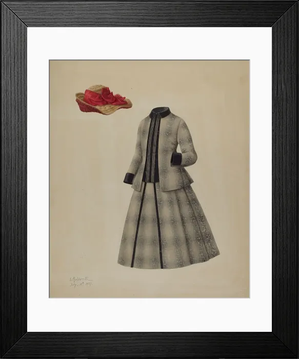 Framed Print : Doll's Suit and Hat, 1937. Creator: Louis Maldarelli Framed Print : Doll's Suit and Hat, 1937. Creator: Louis Maldarelli