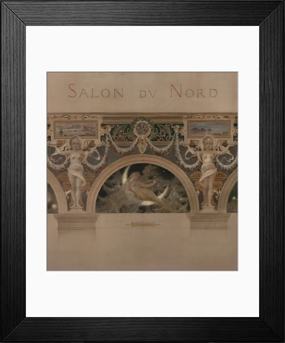 Framed Print : Sketch for the north entrance hall of the Hotel de Ville in Paris: Bear. The night. A Dragon, 1892. Creators: Henri Camille Danger, Theophile Barrau Framed Print : Sketch for the north entrance hall of the Hotel de Ville in Paris: Bear. The night. A Dragon, 1892. Creators: Henri Camille Danger, Theophile Barrau
