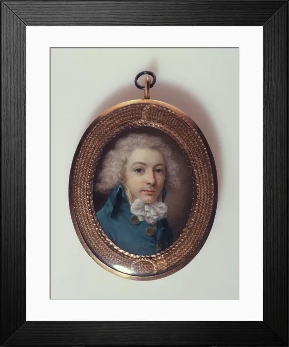 Framed Print : Portrait of a man dressed in blue, c1795. Creator: Abraham Daniel Framed Print : Portrait of a man dressed in blue, c1795. Creator: Abraham Daniel