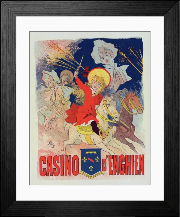 Framed Print : Affiche pour le Casino d'Enghien'. c1898. Creator: Jules Cheret. Affiche pour le Casino d'Enghien'. c1898. Creator: Jules Cheret Framed Print : Affiche pour le Casino d'Enghien'. c1898. Creator: Jules Cheret. Affiche pour le Casino d'Enghien'. c1898. Creator: Jules Cheret