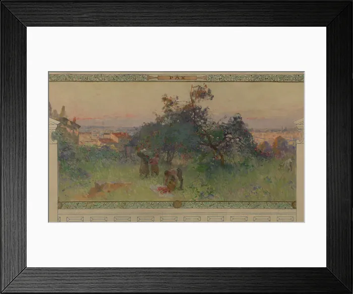 Framed Print : Sketch for the reception hall in the town hall of Vanves: Peace, between 1902 and 1903. Creator: Henri Gaston Darien Framed Print : Sketch for the reception hall in the town hall of Vanves: Peace, between 1902 and 1903. Creator: Henri Gaston Darien