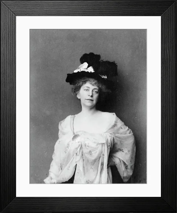 Framed Print : Alice Pike Barney, half-length portrait, facing front, between c1890 and 1910. Creator: Frances Benjamin Johnston Framed Print : Alice Pike Barney, half-length portrait, facing front, between c1890 and 1910. Creator: Frances Benjamin Johnston