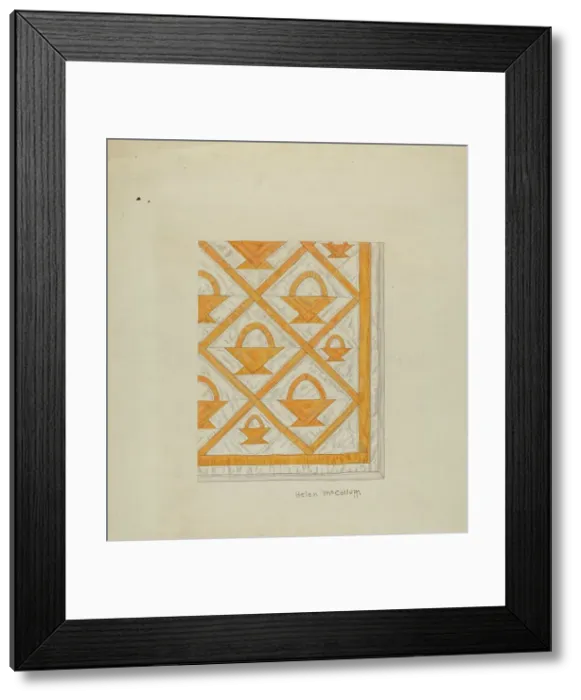 Framed Print : Quilt, 1935 / 1942. Creator: J. Herman McCollum Framed Print : Quilt, 1935 / 1942. Creator: J. Herman McCollum