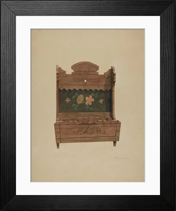 Framed Print : Comb and Brush Case, c. 1940. Creator: J. Herman McCollum